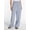 Stadium Blue, variant on Women's Wide Leg Linen Blend Pants, Sizes XS-XXXL