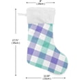 thumbnail image 2 of Coolnut 2 Pack Christmas Stockings 17.7 Inches Tartan Plaid Checkered Large Size Xmas Cable Stocking Gifts & Decorations for Family Holiday Xmas Party, 2 of 6