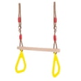 thumbnail image 3 of Anillos Plásticos Del Gimnasio Del Columpio de Madera de Los Niños para El Juguete Interesante Del Juego Del Interior Y Al Aire Libre Amarillo, 3 of 8