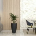 thumbnail image 2 of Leisuremod Crete Series Poly Stone Planter in Black 13.4 Dia, 23.6 High, 2 of 6