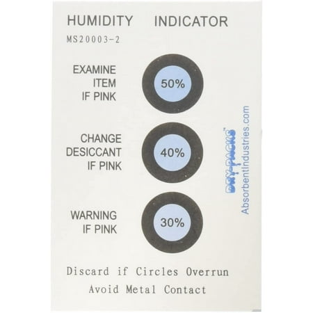 Dry-Packs Humidity Indicator Card - 3 Dot 30%/40%/50% - MS20003-2
