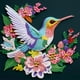 thumbnail image 1 of 5D DIY Parcial Especial en Forma Taladro Diamante Pintura Colibrí Papel Arte Del, 1 of 9