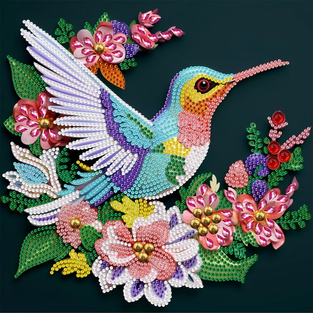 5D DIY Parcial Especial en Forma Taladro Diamante Pintura Colibrí Papel Arte Del