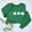 Green, variant on Avrnliq Womens St. Patrick's Day Clover Print Sweatshirt - Green Crewneck Relaxed Fit,Machine Washable Festive Casual Top,Size 2XL