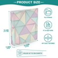 thumbnail image 3 of FORMRS 3 Ring Binder 1.5 inch with Pockets Set of 2 Clip Board 200 Sheets Capacity, Purple Geometric, 3 of 8