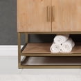 thumbnail image 2 of Bianco 72" Wood Vanity in Light Brown with White Composite Stone Top no Mirror, 2 of 7