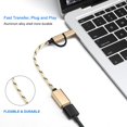 thumbnail image 3 of Gold CLAMP Adaptador USB C/Micro USB a USB, Convertidor Micro USB/USB-C a USB 3.0, Cable Adaptador OTG Compatible con MacBook, teléfonos Android y más, 3 of 5