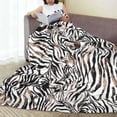 thumbnail image 6 of Pofeuu Leopard And Zebra Print Ultra-Soft Micro Fleece Blanket,for Bed Or Sofa,All Season Throw Blankets Flannel Blanket-60"x50", 6 of 7