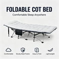 thumbnail image 6 of Camping Cot, Portable Folding Bed Cot for Rest, 1200D Double Layer Oxford, Gray, 6 of 11