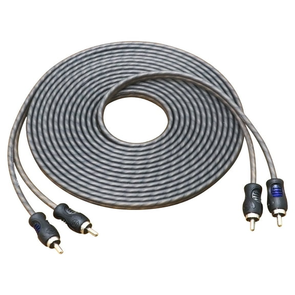 Recoil RCI220 100% Oxygen Free Copper 20ft 2-Channel RCA Audio Cable, Twisted Pair with Noise Reduction