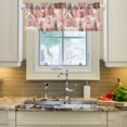 thumbnail image 2 of Yayeee Kitchen Valance Rod Pocket 54" x 18" Living Room Window Curtain, Light Pink Gingerbread Houses, 2 of 6