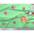 thumbnail image 3 of Soimoi polyester Crepe Fabric Flower & Leaves Watercolor Printed Fabric 1 Yard 52 Inch Wide, 3 of 3
