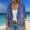 B Blue, variant on LEKODE Women Kimono Cardigan, Open Front 3/4 Sleeve Loose Fit, Floral Print Lightweight Sheer Fabric, Beach Swimsuit Cover Up for Summer Vacation Resort Casual Wear B Mint Green M