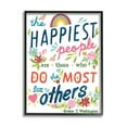 thumbnail image 4 of Stupell Industries Happy People Do Most for Others Phrase Whimsical Florals,16 x 20,Designed by June Erica Vess, 4 of 5
