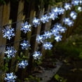 thumbnail image 3 of LINLIN Solar Snowflake String Lights, Outdoor Garden Solar String Lights with 8 Modes Waterproof Solar Christmas Lights for Garden Party Christmas, 3 of 7