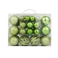 thumbnail image 2 of Christmas Balls Ornaments，50pcs 1.18" 1.57" 2.36" Pre-Strung Xmas Tree Decorations，Holiday Hanging Balls-3 Style Shatterproof Birthday Halloween Holiday Wedding Christmas Ornaments(Mint Green), 2 of 4