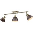 thumbnail image 1 of Golden Lighting 3602-3SF AB-RBZ Semi - Flush&44; Feu de Voie, 1 of 1