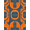 Orange Gray, Pattern 2, variant on Design&I 6'x9' Washable Area Rug Sleek Flatweave Pet Friendly Vintage Hardwood Tones Bold Jersey Numbers Stripe Basketball Motif Refined for Queen Size Bedroom, Under Bed