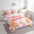 thumbnail image 3 of Manfei Cartoon Gingerbread Man 7-Piece Twin Bedding Sets,Kawaii Xmas Tree Candy Cane Bedding Comforter Set,Merry Christmas Sheet Sets For Girl Kids,Breathable Home Decor Reversible, 3 of 8