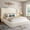 Beige, variant on EnHomee Boucle Bed frame King with Tall Headboard & Footboard Upholstered Bed Frame with Wingback Headboard, Beige