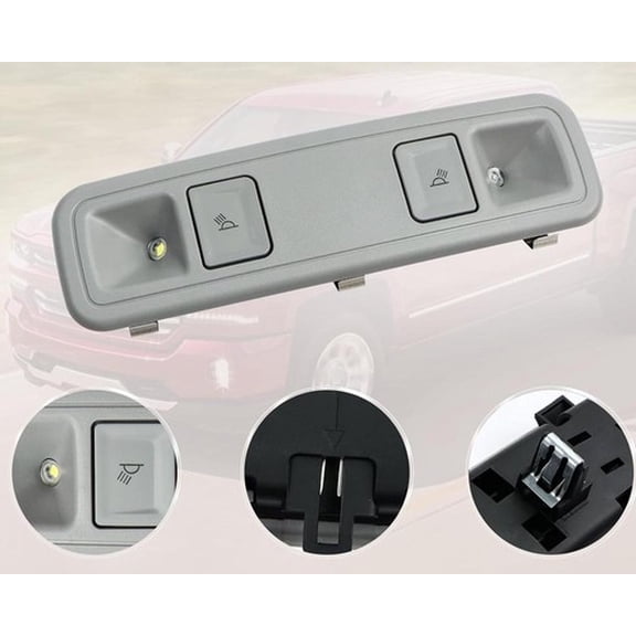 Front Interior Dome Light Assembly Overhead Console Lamp Gray OE 84398398 Fits Cadillac Chevrolet GMC 2014-2020