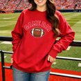 thumbnail image 2 of Football Sweatshirts for Women Game Day Print Sweatshirt Team Fan Clothes, 2 of 7