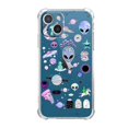 thumbnail image 1 of Space Alien UFO Clear Case for iPhone 13 Mini,Transparent Soft TPU Bumper Full Cover Case, 1 of 5