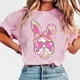 thumbnail image 2 of Tops de Manga Corta de Verano para las Mujeres Imprimir Blusa de Cuello Redondo, Moda Ligera de Poliéster Spandex, 2 of 7