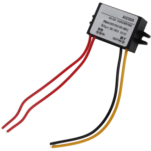 HUGFEGWE Converter, StepDown Converter AC 10-28V to DC 12V Power Supply Module with Flameretardant Plastic Housing for Car Screen, Monitor Camera, Motor, Router (5A) CA919-159047
