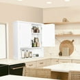 thumbnail image 4 of FASCK Two-Door Bathroom and Laundry Wall Mount Storage Medicine Cabinet with Open and Adjustable Shelf - White, 4 of 7