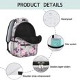 thumbnail image 4 of Pioneer Flower Floral Print Pattern Backpack for School, Cute School Bag with Adjustable Shoulder Straps and Padded Back, 15.3"x11"x7.1", 4 of 5