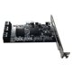 thumbnail image 5 of Tarjeta de expansión PCI-E SATA 10 puertos 6 Gbps shaofei para minería PCIE-SATA negra, 5 of 5