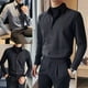thumbnail image 2 of Camisa y blusa de manga larga a rayas para hombre, estilo empresarial, elegante, informal, de seda asiática, venta al por mayor, 2 of 5