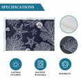 thumbnail image 6 of Navy Blue Coastal Placemats Set of 6, Starfish Coral Summer Beach Ocean Placemats for Dining Table, Place Mats for Kitchen Tabletop, Waterproof Wipeable Dining Table Mats Set, 6 of 9