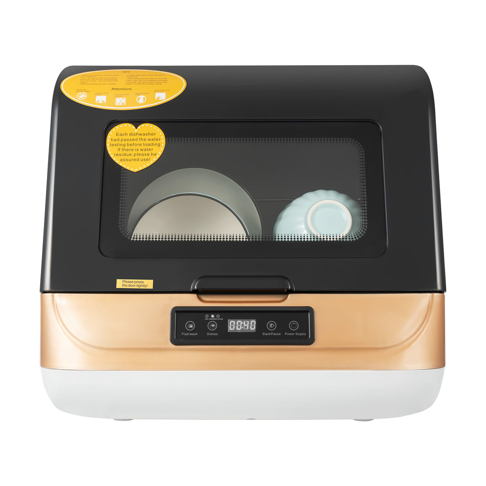 3-in-1 Washing Modes Dishwasher for Cleaning Vegetables and Fruits 17.72*15.75*17.3in Transparent Design