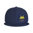 thumbnail image 3 of DouZhe Flat Brim Cap Snapback Hat, UFO Invader Alien Space Game Prints Adjustable Blue Adult Baseball Cap, 3 of 6