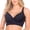 Black, variant on HEVIRGO Adjustable Straps Women Bra Solid Color Padded Uplift Bra Widened Strap Full Back Coverage Push Up Comfortable Lady Bras Daily Wear Clothes