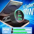 thumbnail image 4 of Cargador de coche Rombica de 90 W, 4 puertos USB-C y USB-A para iPhone/Galaxy, 4 of 9