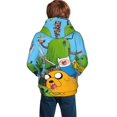 thumbnail image 2 of Adventure Time Jake The Dog Kids Pullover Hoodies 3d Print Hooded Sweatshirt With Packet For Boys Girls, 2 of 8