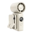 thumbnail image 3 of Ventilador portátil con clip, 4 velocidades de viento ajustables, resistente, ideal para oficina, dormitorio y hogar. Blanco beige, 3 of 9