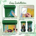 thumbnail image 3 of Wheelie Bin Stickers 2 Sheets Giraffe and Gorilla on Toilet Sticky Dustbin Stickers Decal 15in x 32in Waterproof Large Wraps for DIY Trash Cans Bins Driveway Garden Outdoor Indoor Patio Decor, 3 of 9