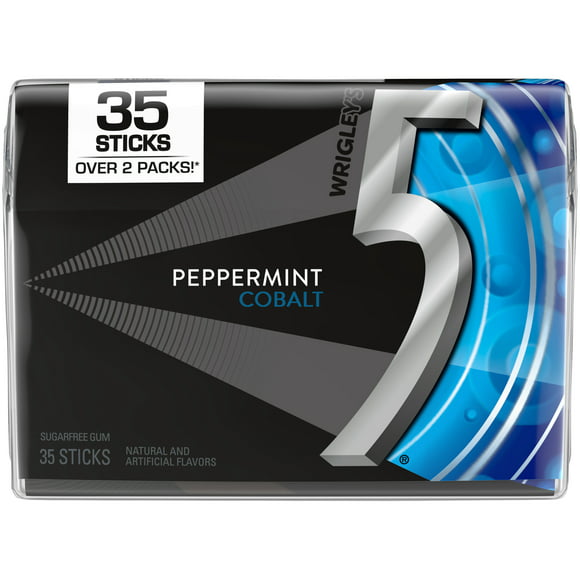 5 Gum Peppermint Cobalt Sugar Free Gum, 35-Stick Pack