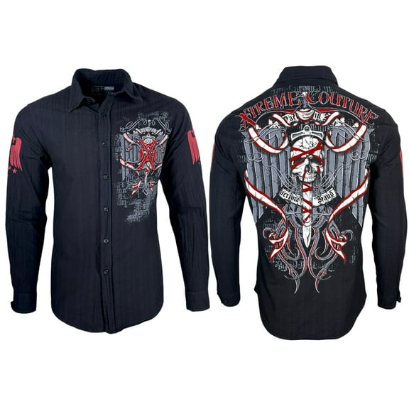 Xtreme Couture by Affliction Men's Button Down Shirt Brawl