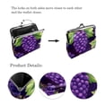 thumbnail image 3 of Grape Chic and Durable 0.7 Microfiber Coin Purse with Zinc Alloy Jaws - 4.3x4.7 in, for Keeping Your Essentials Organized, 3 of 7
