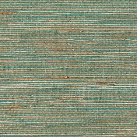 Kenneth James Keiko Aqua Grasscloth Wallpaper