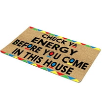 JeashCHAT Funny Welcome Mat , Door Mat for Indoor Outdoor Entrance, Machine Washable Low-Profile Entry Hallway Rug, All Weather Floor Mat, Home Decor (23.62 X 15.75in)