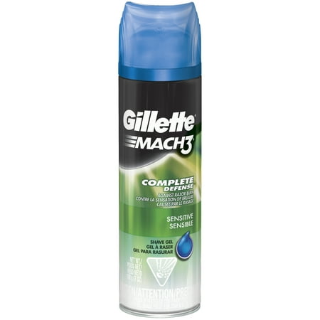 UPC 047400649729 product image for Gillette Mach3 Shave Gel Sensitive 7 Oz | upcitemdb.com