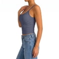 thumbnail image 3 of Women's Low Back Cami Tank Top Spaghetti Strap Scoop Neck Soft Stretchy Fitted Crop Layering Camisole for Daily Casual Wear, 3 of 7