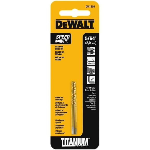 Dewalt DW1305 5/64 Titanium Split Point Drill Bit