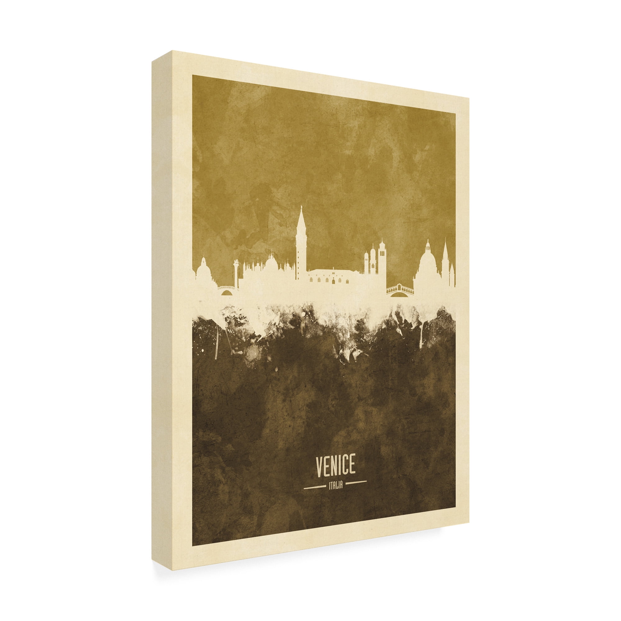 Trademark Fine Art 'Venice Italy Skyline Brown' Canvas Art by Michael Tompsett